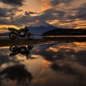 山中湖の夕暮れ