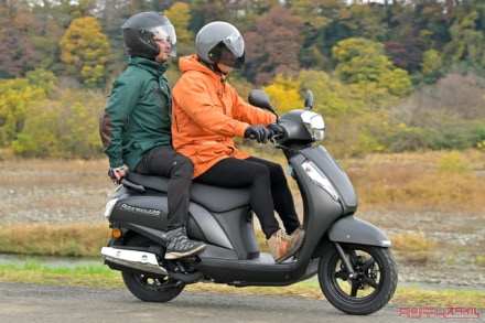 SUZUKI ADDRESS125（2022年モデル）タンデム走行