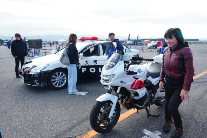2025 ナップスモトフェス はたらくクルマ展示車両　埼玉県警／パトカー＆白バイ
