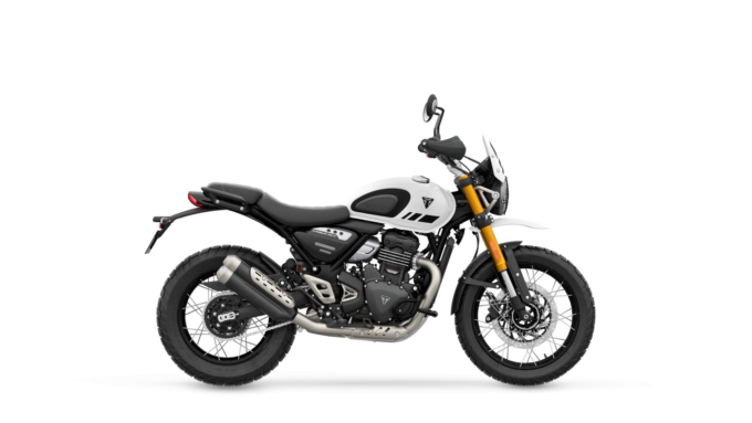 街もオフもこなす万能モデル。トライアンフ新型「SCRAMBLER 400 XC」が日本上陸へ カラーリング バニラホワイト