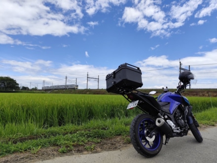 稲とバイクと東武線