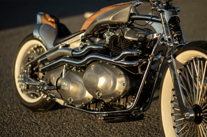 ロイヤルエンフィールドのクラシック650をベースにしたロイヤルエンフィールド公式カスタムバイク『VITA（ヴィタ）』のゼロから製作したオリジナルフレーム