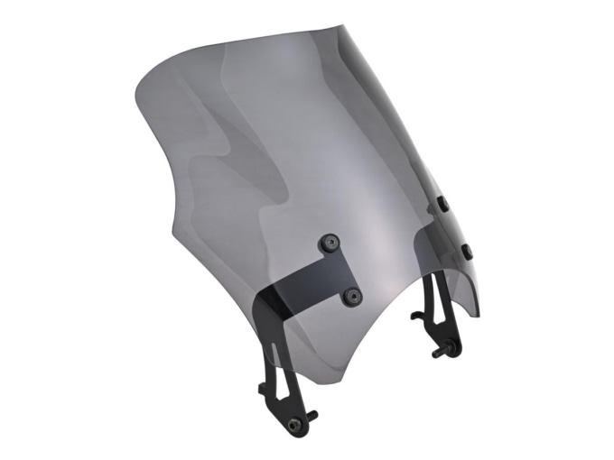 デイトナ製CB1000F用Blast Barrier(ブラストバリアー)スクリーンキットの装着イメージ。スモークスクリーンとステーのセット