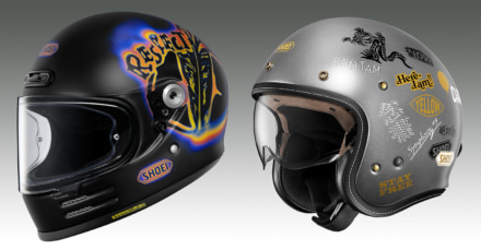 B’z 稲葉浩志 × SHOEIコラボヘルメット登場！　本人監修デザイン「Glamster」「J・O+」発売へ